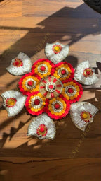 Large Pom pom & shield Rangoli Set