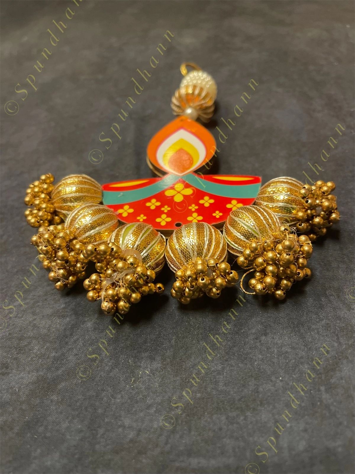 Diya & Golden Bead hanging