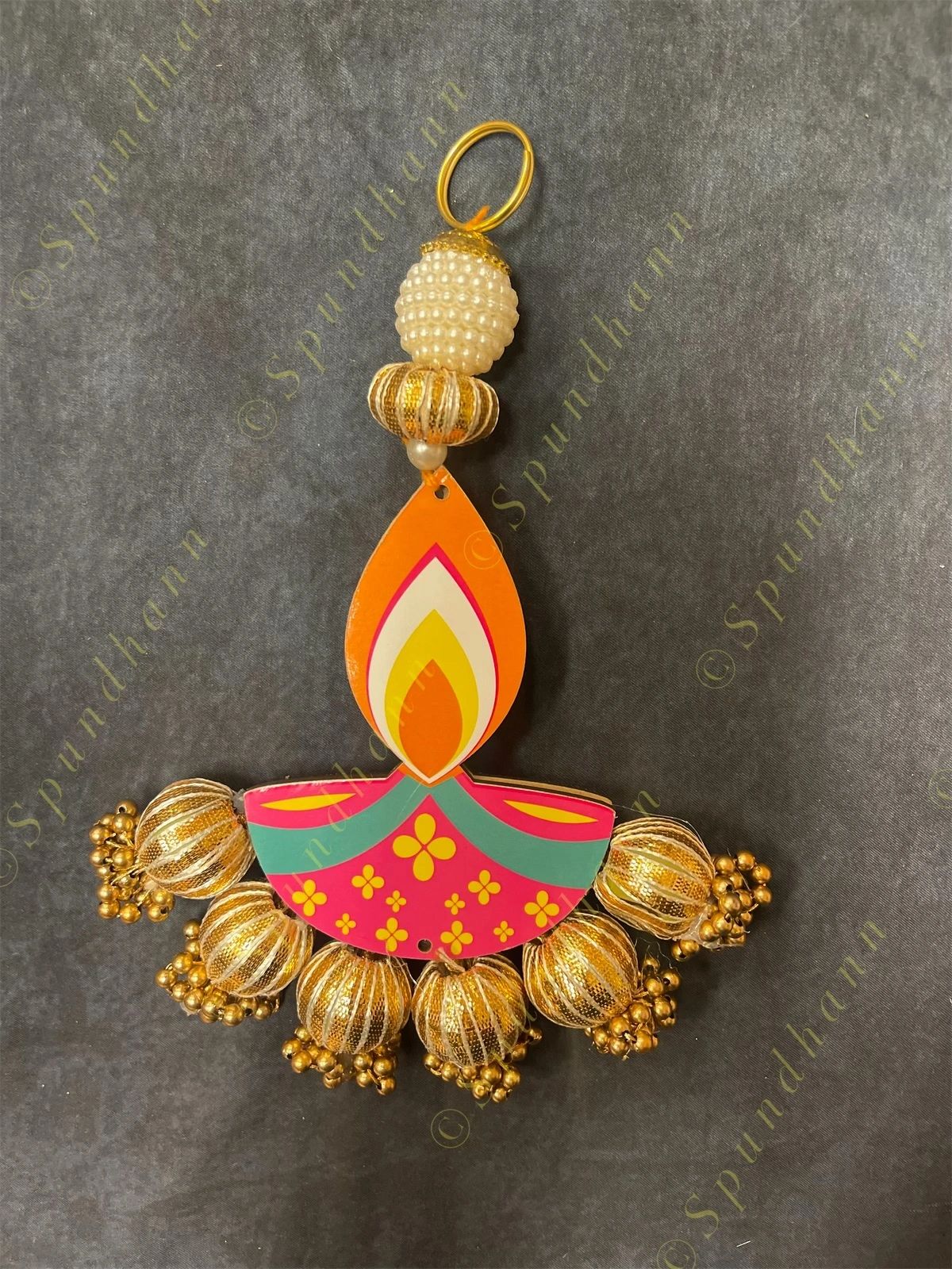 Diya & Golden Bead hanging
