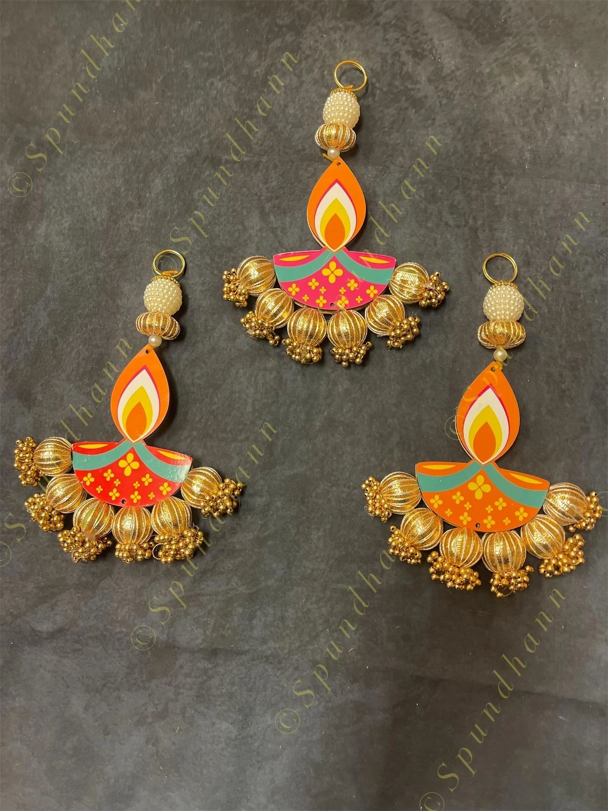 Diya & Golden Bead hanging