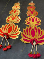 5 Lotus Wall Dangler Pair
