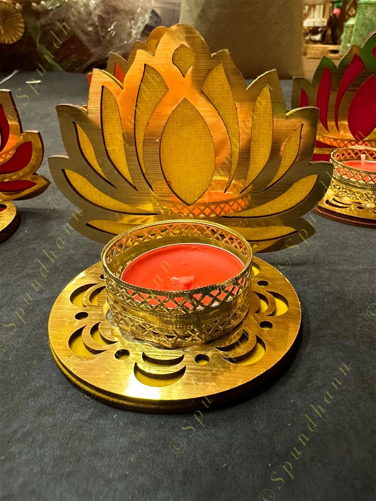 Standing Lotus Tea Light Holder