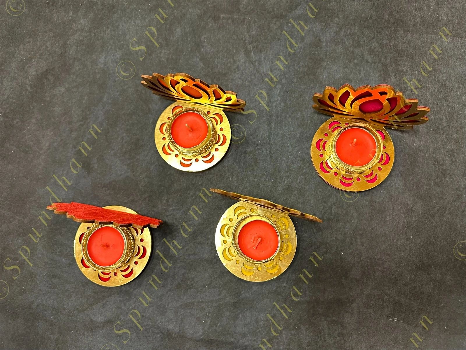 Standing Lotus Tea Light Holder