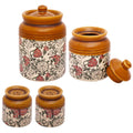 Pattachitra Ceramic Jar Set of 4