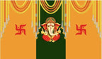 Cloth Ganesha Backdrops #1