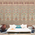 Life n Colors: 'Gitanjali' - Retro Indian Floral Art Premium Wallpaper