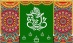 Cloth Ganesha Backdrops #1