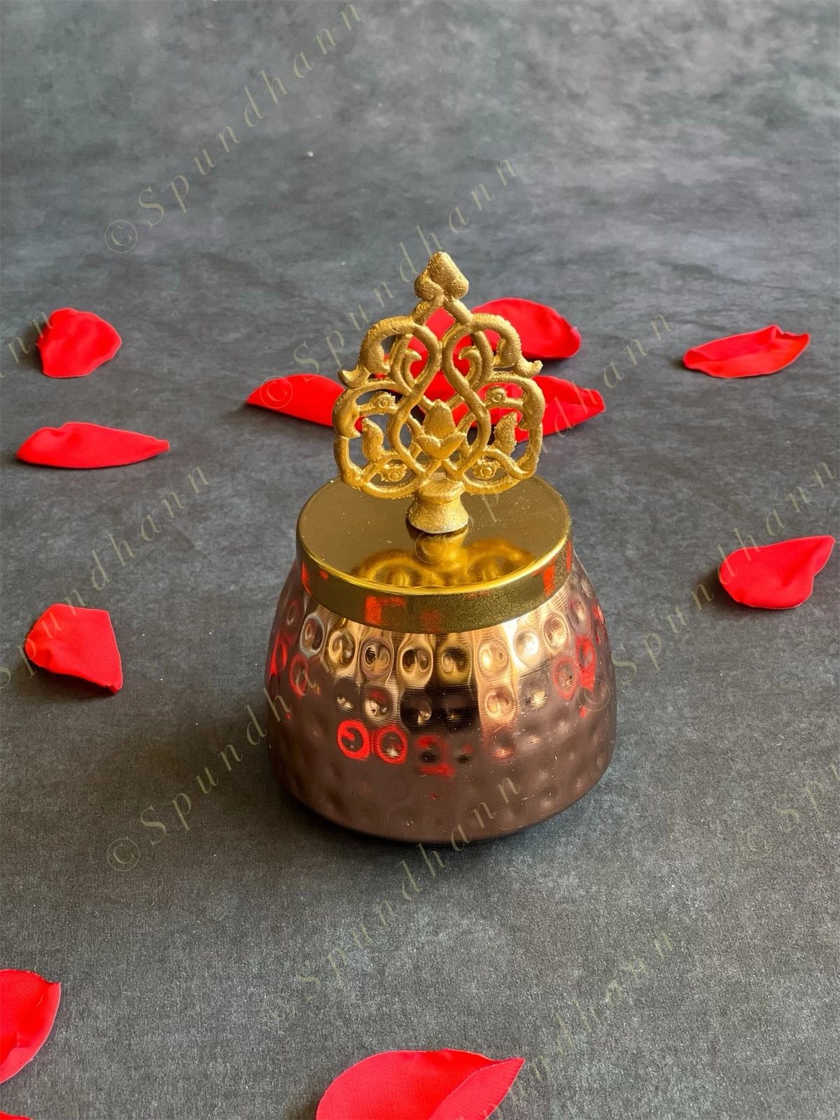 Small Canister with Decorative Taj Lid