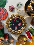 Classic Mini Platter : Pink Colloquial Dvine Pichwai + OG Infloresence Divine Pichwai