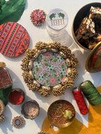 Classic Mini Platter : Pink Colloquial Dvine Pichwai + OG Infloresence Divine Pichwai