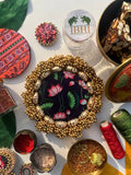 Classic Mini Platter : Pink Colloquial Dvine Pichwai + OG Infloresence Divine Pichwai