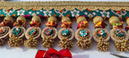 SLEEK: Maroon & Bottle Green Navratna Patola Plumeria Toran (SOLID)