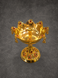 Gold Plated Lotus Lamp