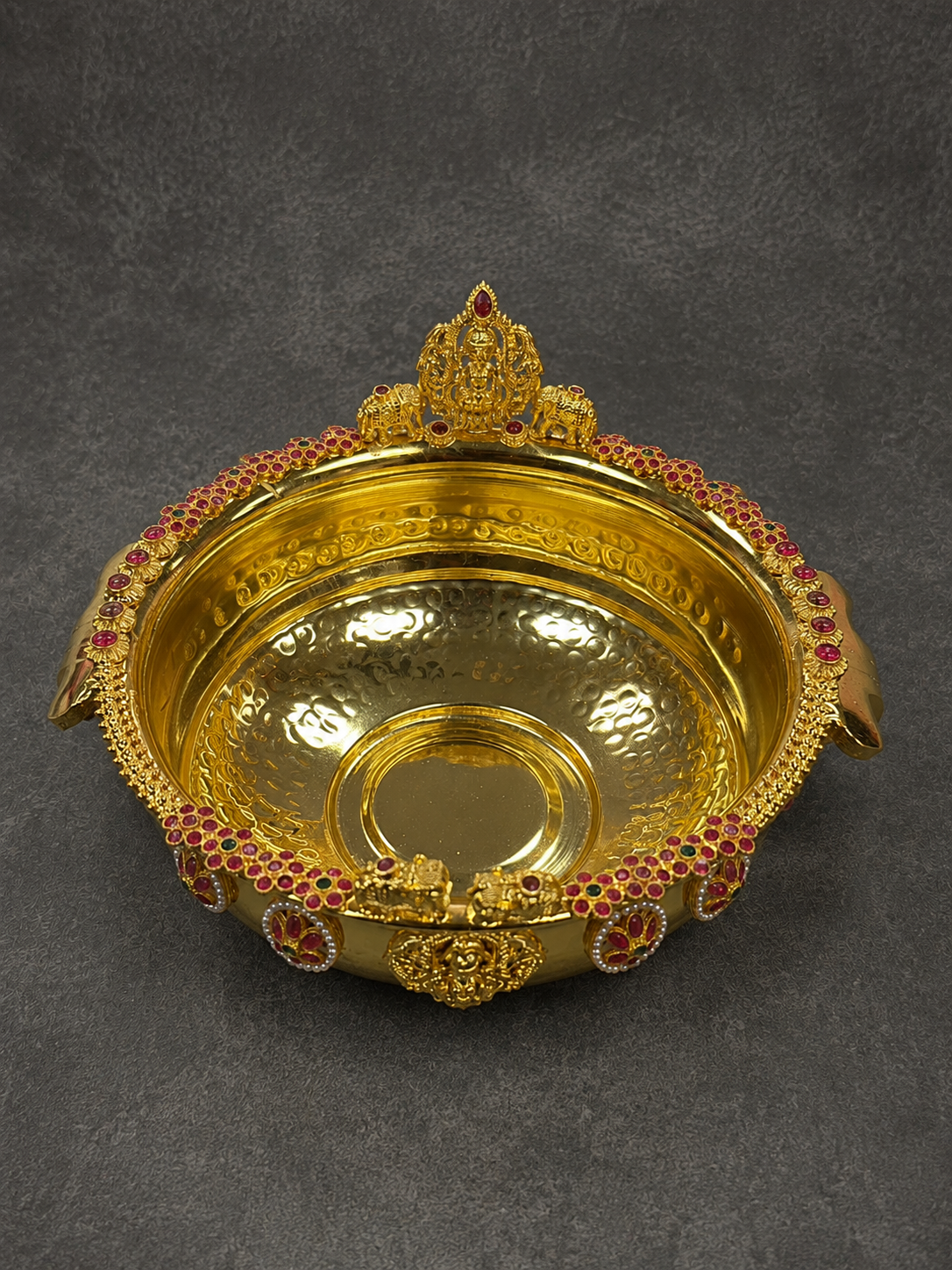Gold Plated Lakshmi Urli Decorative Bowl