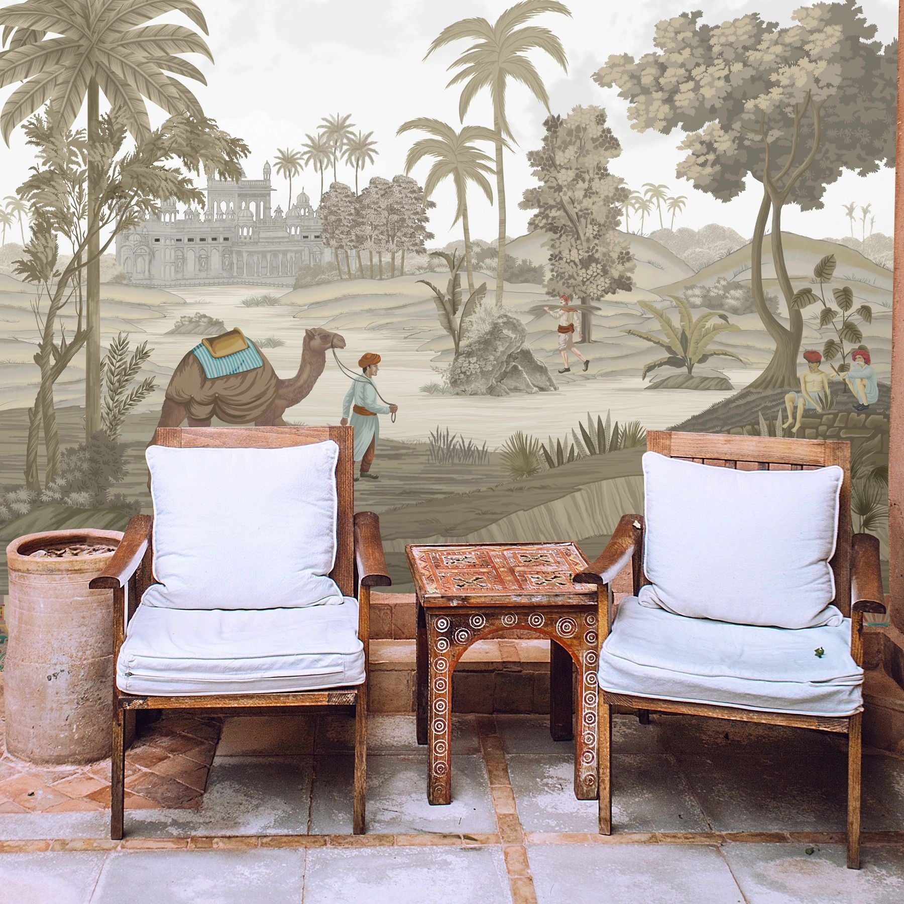 Life n Colors: 'Jodhpur' - Indian Desert Art Premium Wallpaper