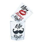 MR & MRS SHOT GLASS SET OF 2