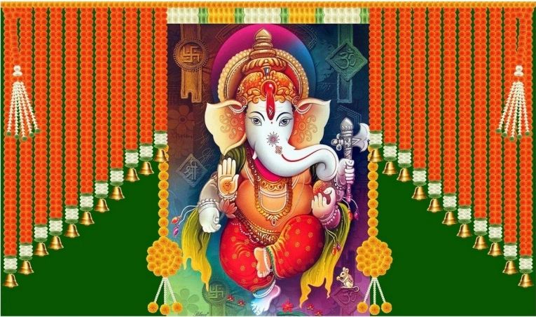 Cloth Ganesha Backdrops #2