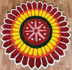 Floral Rangoli Floor Mat 3 ft