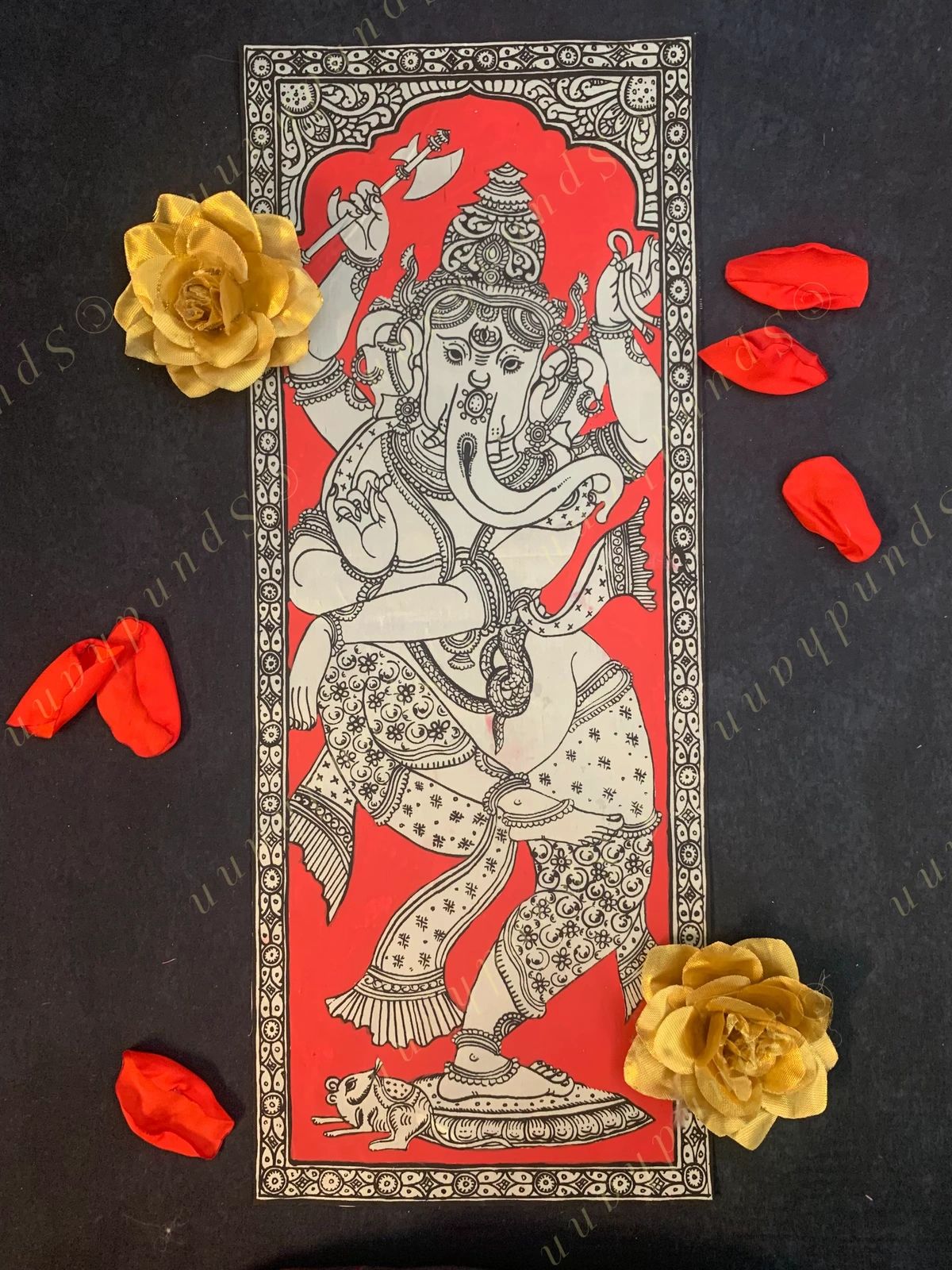 Pattachitras Lord Ganesh, Goddess Laxmi & Goddess Saraswati