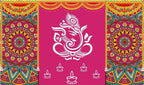 Cloth Ganesha Backdrops #1