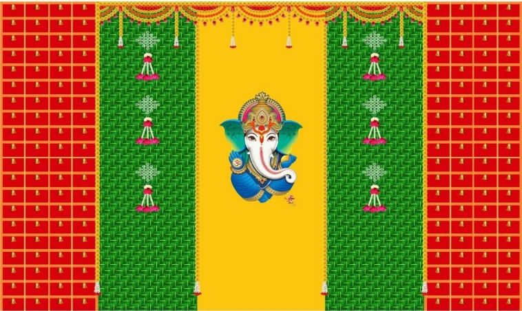 Cloth Ganesha Backdrops #2