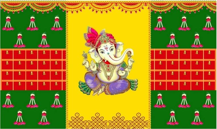 Cloth Ganesha Backdrops #3