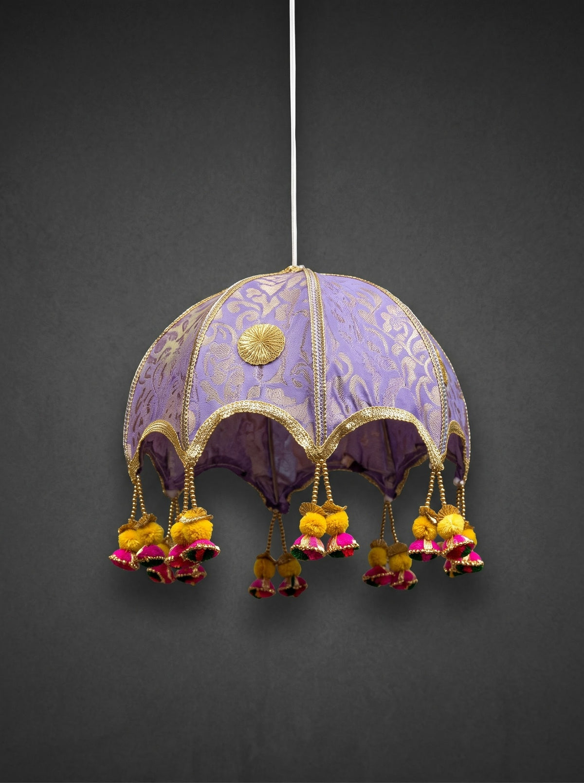 Decorative Brocade Umbrella Hanging - Lavender