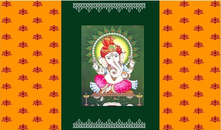 Cloth Ganesha Backdrops #1