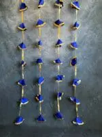 Pastel Colored Silk & Gold Gota Long Strings Wall Hanging Decor - Pack of 4 Strings - Image 5