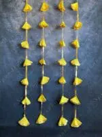Pastel Colored Silk & Gold Gota Long Strings Wall Hanging Decor - Pack of 4 Strings - Image 9