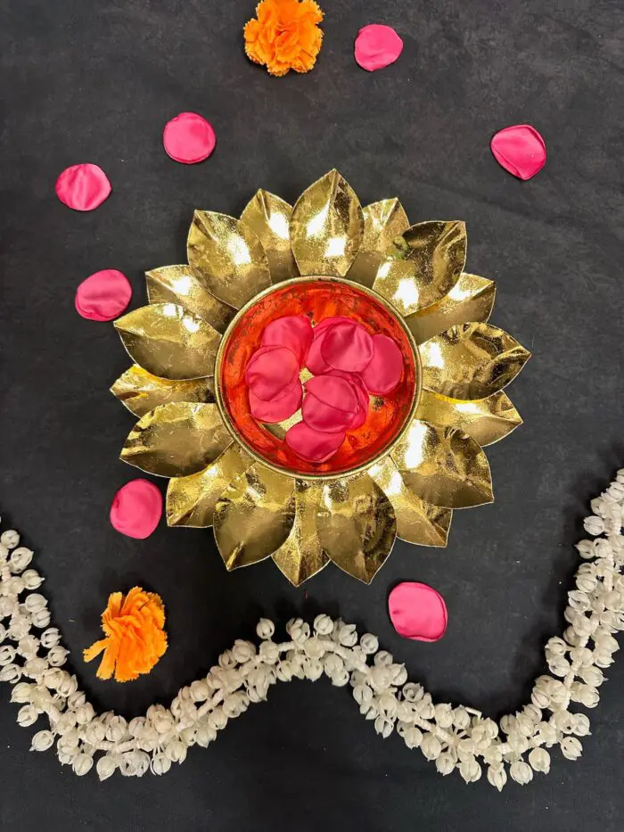Sunflower Urli Foil Finish (10 inch) - Image 1