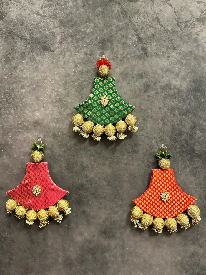 Fan shape Gold Beads Hanging - Image 1
