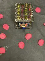 Handcrafted Wooden Trinket Box with 1 Ceramic Drawers - Image 6