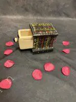 Handcrafted Wooden Trinket Box with 1 Ceramic Drawers - Image 3