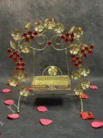Studded Jhoola with leaf Square