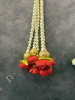 Pearl Srtings With Rose Bud Dangler - Image 7