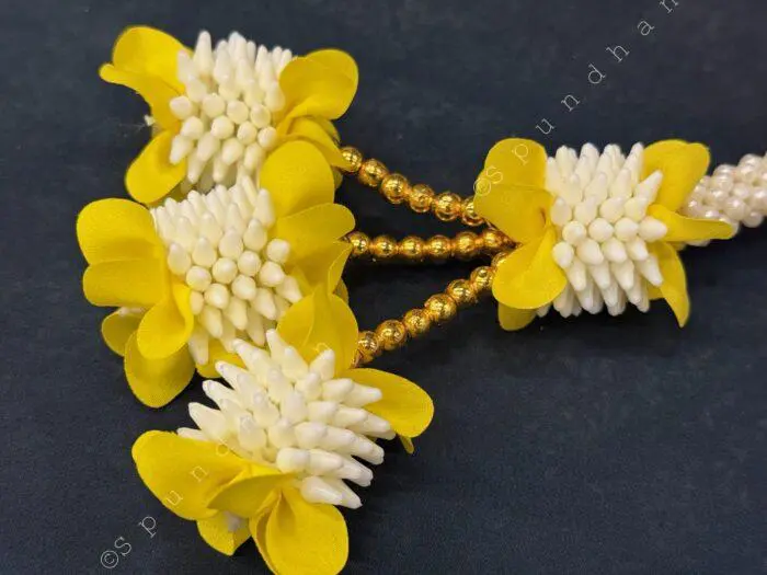 Mogra Pearl and colorful flower with Tassel - Image 7