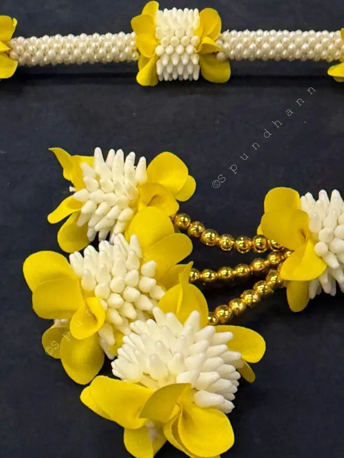 Mogra Pearl and colorful flower with Tassel - Image 5