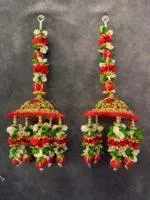 Multicolor Floral Decorative Jhoomer Dangler Pair