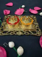 Golden Haldi Kumkum Decorative Holder - Image 10