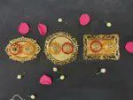 Golden Haldi Kumkum Decorative Holder