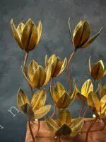 Golden Bloom Metal Table Décor - Image 4