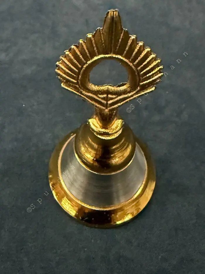 Metal Bell with Feather-Shaped Handle - Image 4