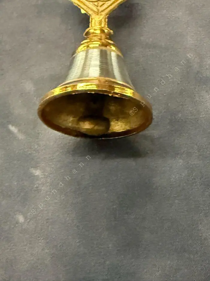Metal Bell with Feather-Shaped Handle - Image 2