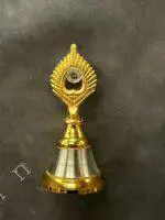 Metal Bell with Feather-Shaped Handle