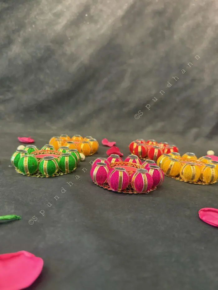 Mirror and Beaded Ball Tealight Holder - Image 4