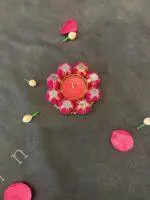 Mirror and Beaded Ball Tealight Holder - Image 3