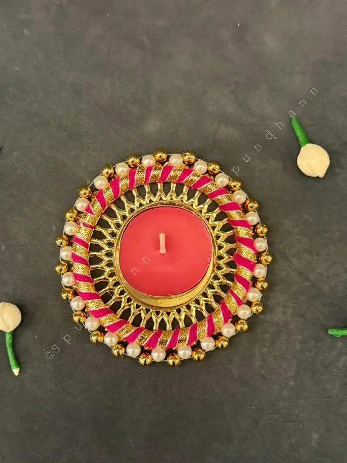 Bangle Tealight Holder with Pearls - Image 2