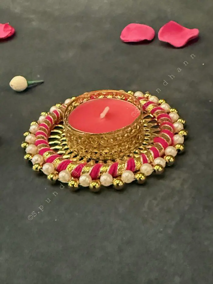 Bangle Tealight Holder with Pearls - Image 7