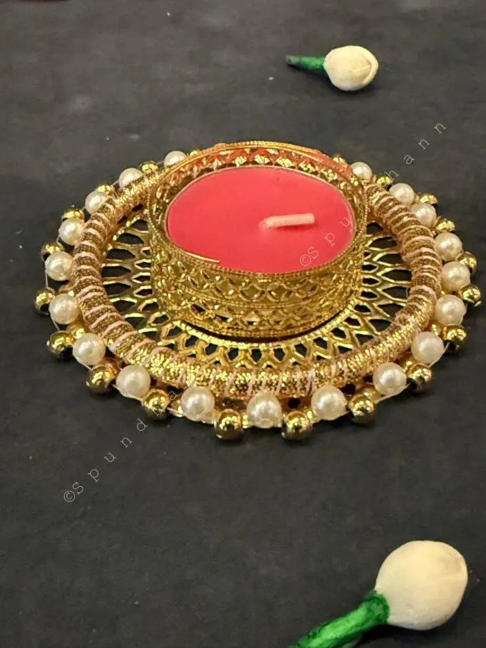 Bangle Tealight Holder with Pearls - Image 8